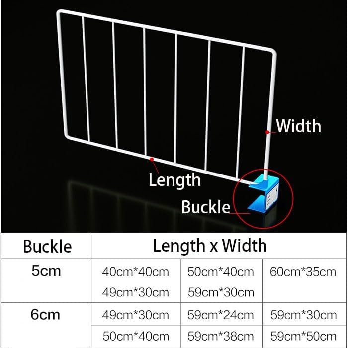 10 Pack Desk Privacy Divider & Shelf Dividers for Closet nizat - Perfect for Clothes, Boo, Bedroom, Wardrobe & Kitchen Cabinet STO (59x30x6cm)