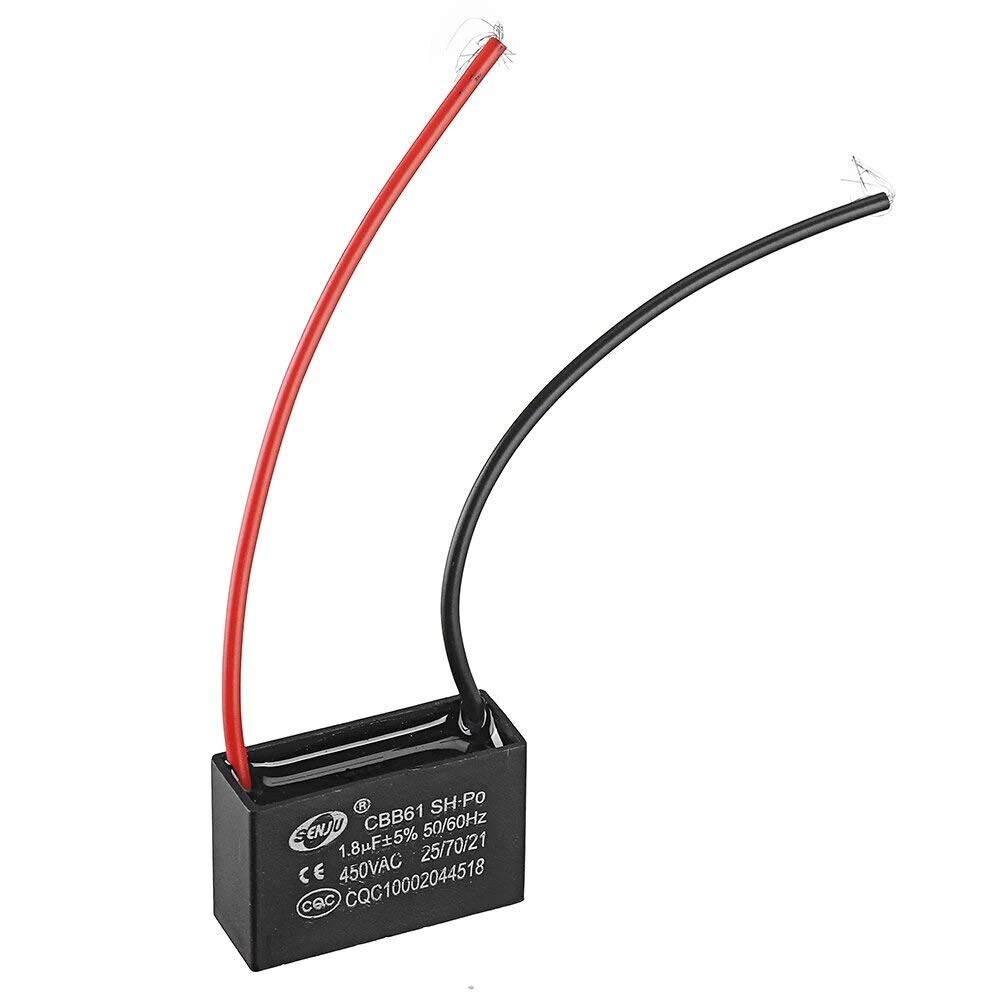 KEPUSHIYE 1.8UF Starting Capacitance 450V AC Fan Capacitor CBB Motor Run Capacitor