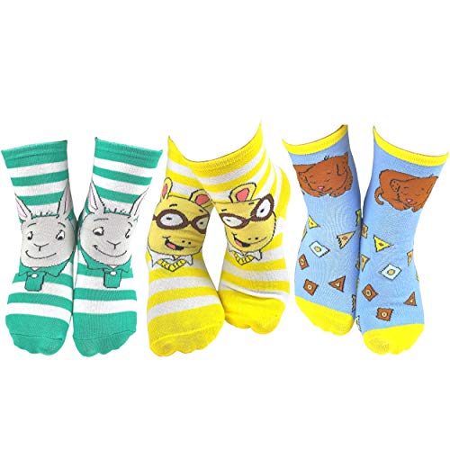 TV Show Best Friends Fun Silly Cartoon Kids' Socks - 3 Pair (3-5 Years, Arthur_2054)