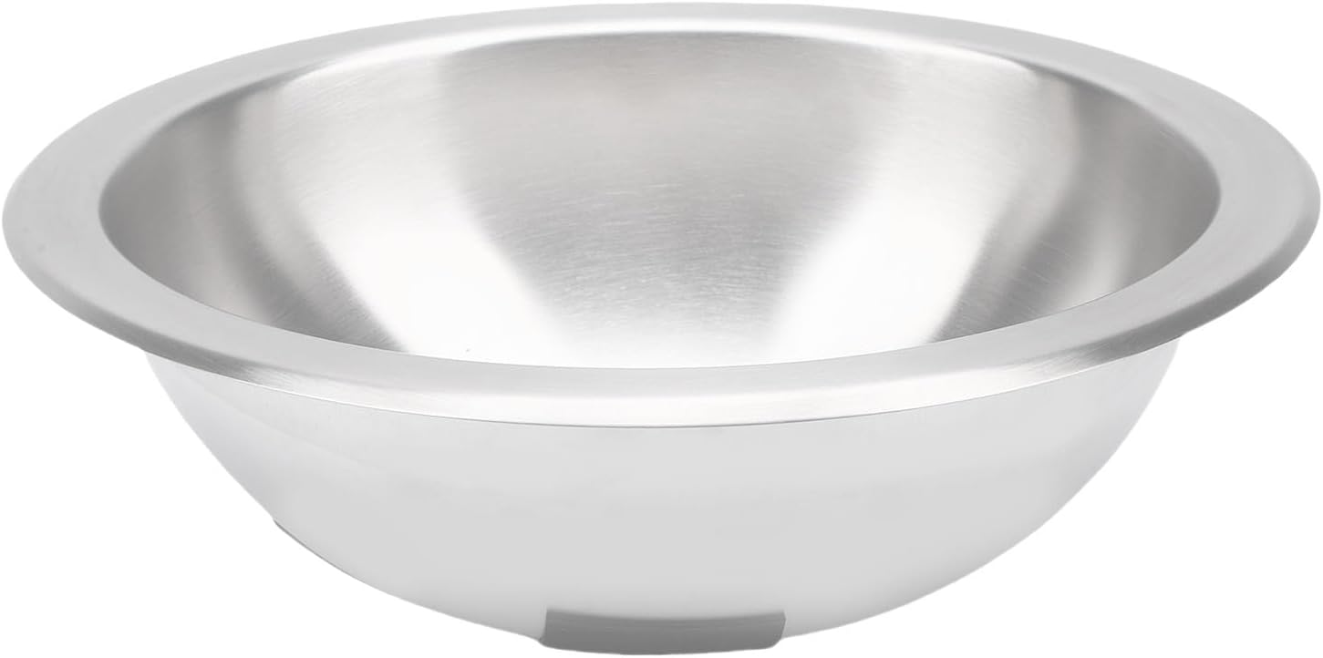 Round Stainless Steel Sink, 304 Stainless Steel RV Kitchen Sink with Drainer and 1.5m Hose for Cars Boats Yachts RVs 13.23x10.63x4.72in