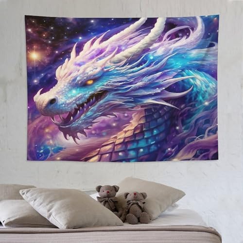 Tapisserie dragon PAZZK 150x200 cm tapis mural pour decoration de salon