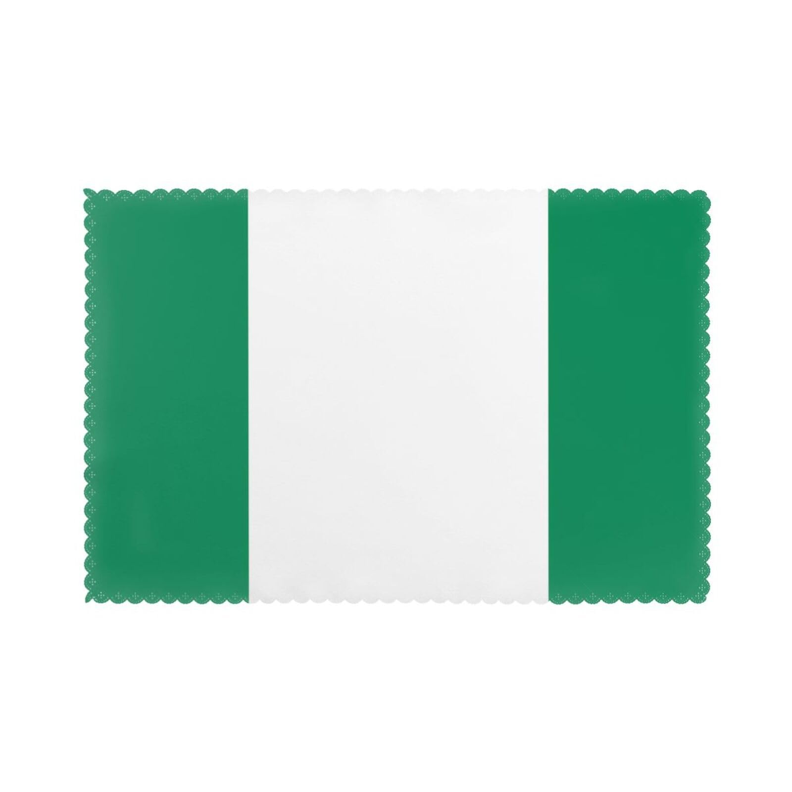 Flag of Nigeria Placemats set of 6, insulated, washable, suitable for kitchen, dining room, parties, etc.