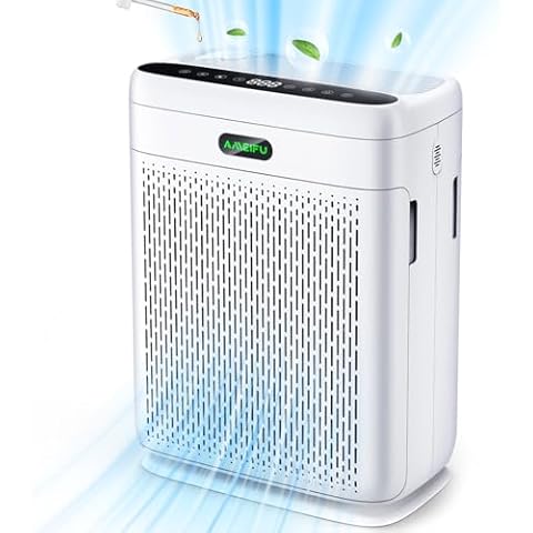 Air Purifiers for Home Large Room Up to 2200 Sq Ft, H13 Hepa Double-Sided Air Filter Purifier with PM 2.5 Display Air Quality Sensor, Air Cleaner for Bedroom, Dust, Pets, Smoke, Pollon Cover