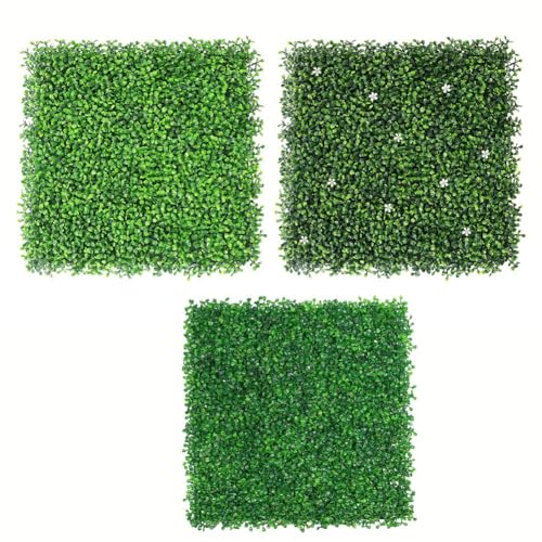 Panel de césped artificial de 50 x 50 cm, plástico verde, decoración de pared para el hogar, hotel, sala de estar, cafetería