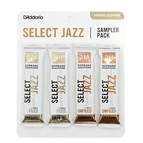 DAddario Woodwinds D'Addario Select Jazz Soprano Reed Sampler Pack, 2M/2H (DSJ-I2M)