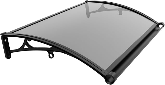 Window Awning Door Canopy, 40.15" X 24.4" Awnings for Doors with Drainage Sink, Aluminum Alloy Bracket Window Canopy for Porches, Windows, Garden Balconies and Garages to Avoid Rain Snow Sunlight