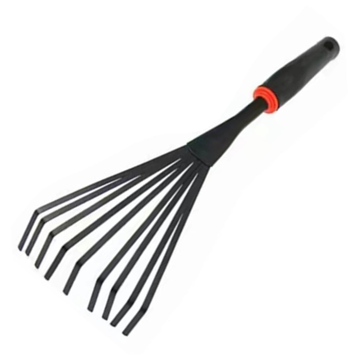 BESPORTBLE 5 Piezas Herramienta Hojas cultivador Mango de Pala rastrillo de arbustos jardinagem jardineria Cámping fercho Journey rastrillo con Mango rastrillo de Mano de jardín Caucho Black