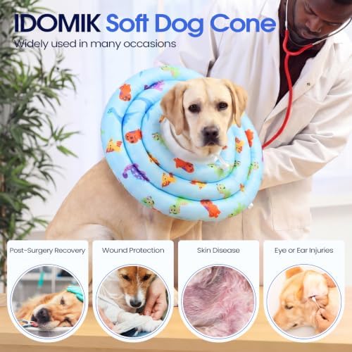 IDOMIK Soft Dog Cone After Surgery, Waterproof Dog Recovery Collar — view 6