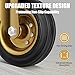 WBD WEIBIDA 6 in Heavy Duty Plate Casters Set of 4, 2600 Lbs Industrial Rubber Wheels for Cart Furniture and Workbench,Outdoor Castors Dual Locking Replacement (4 Brakes, Free Spanner)