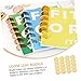DOITOOL 50pcs Mushroom Binding Buckles Loose-Leaf Notebook Discs Electroplated Binders for Planners School Office Organization