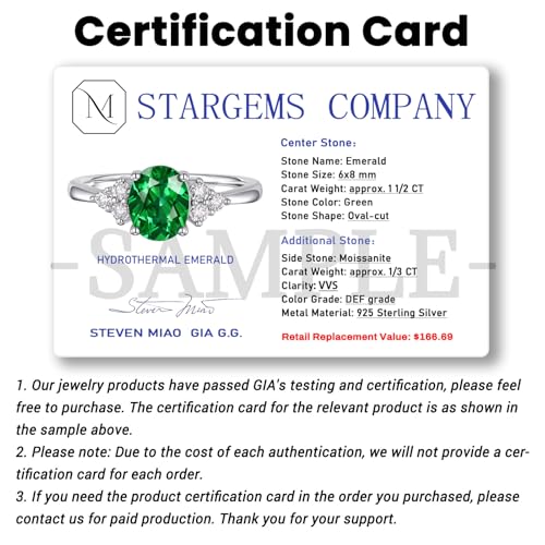 Oval Shaped 6x8mm Gemstone Rings for Women Promise Ring w/Side Created Moissanite, S925 Silver Plated w/Yellow White Gold, Gift for Engagement Anniversary Birthday Mothers Day Size 5 to 122