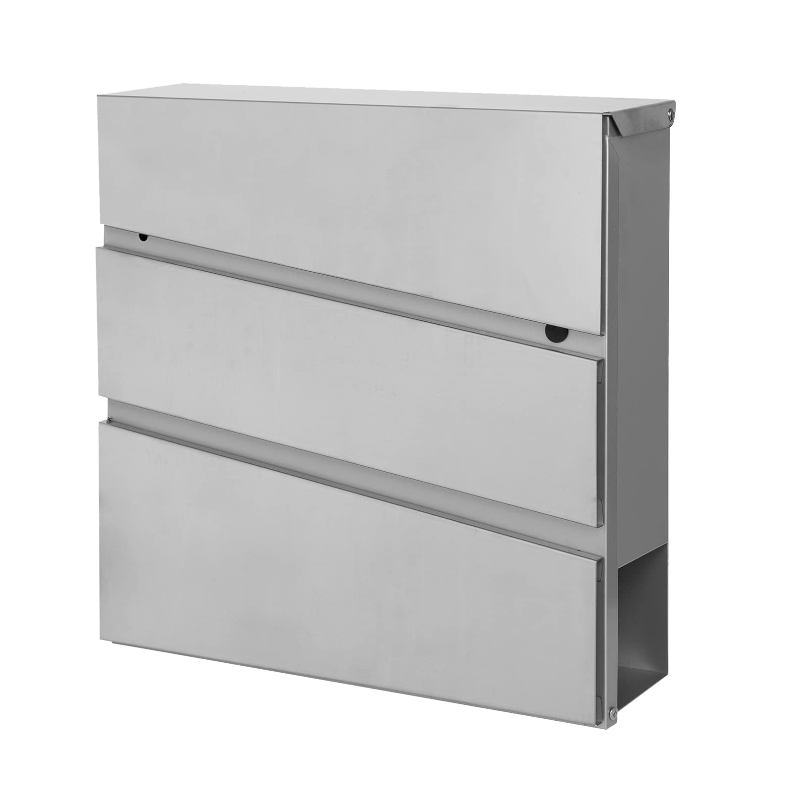 Photo 1 of xhlokk Wall Mount Mailboxes for Outside, Key Lock Wall Mount Mailboxes, Stainless Steel Rust Resistant Large Capacity House Mailbox