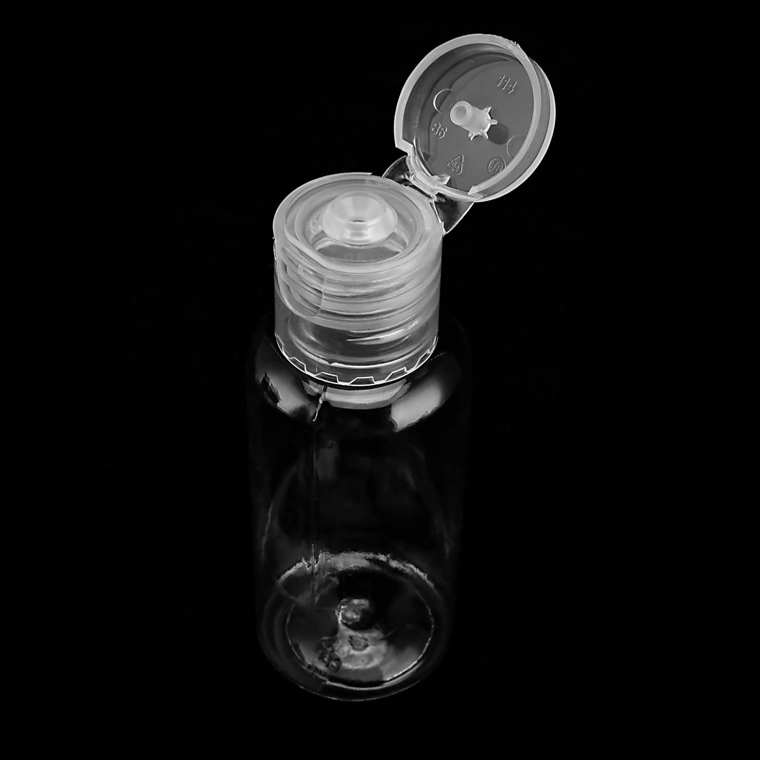 MOUYAT 110 Pack 1oz Clear Plastic Flip Cap Bottles, 30ml Empty Squeeze Travel Bottles with Flip Cap, Mini Refillable Travel Size Sample Containers for Lotion, Cream and Toiletries - Image 4