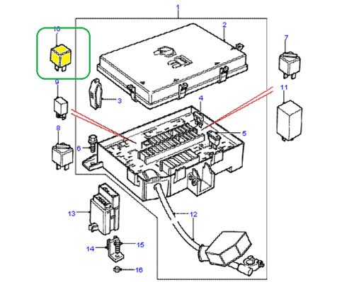 Genuine LAND ROVER ABS PUMP RELAY BLACK RANGE ROVER 4.0 4.6 P38 PRC9566