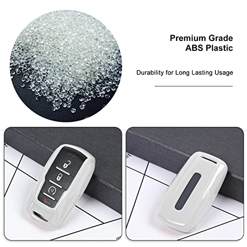 Image of Key Fob Case Cover Key Bag Holder Protection Shell Accessories for Dodge RAM 2018-2026,White