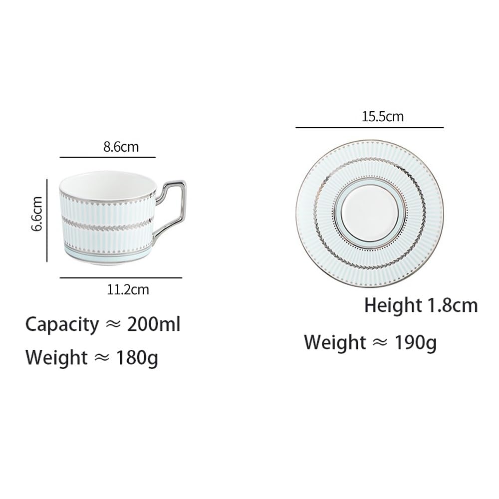 Zestaw filiżanek do kawy, kubki do kawy z uchwytem, ​​4-pakowa ceramiczna filiżanka do espresso ze spodkiem, filiżanka do espresso, mleka, herbaty
