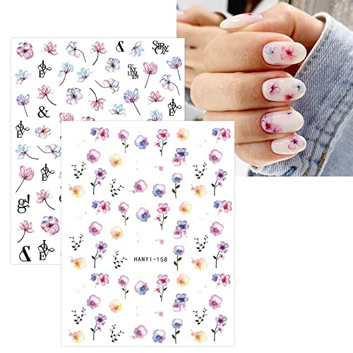 JMEOWIO Fiore Primaverile Adesivi Unghie Nail Art