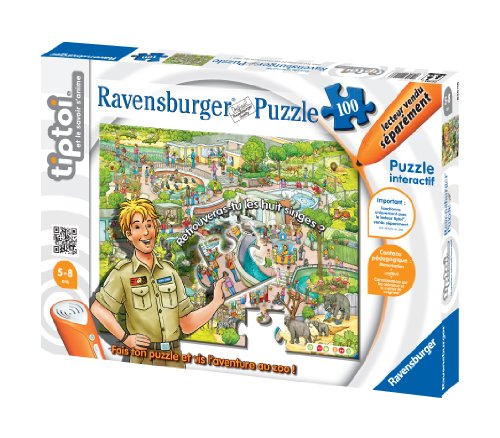 Preisvergleich Produktbild Ravensburger 00553 - Puzzle - Tiptoi Au Zoo, 100 Teile