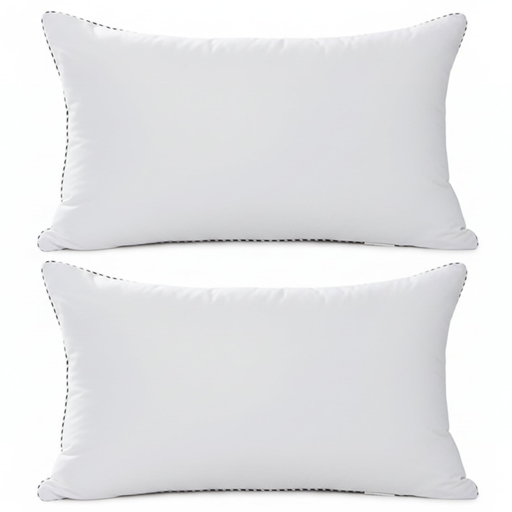 Oreillers de luxe en duvet blanc lot de 2 enveloppe coton King Size