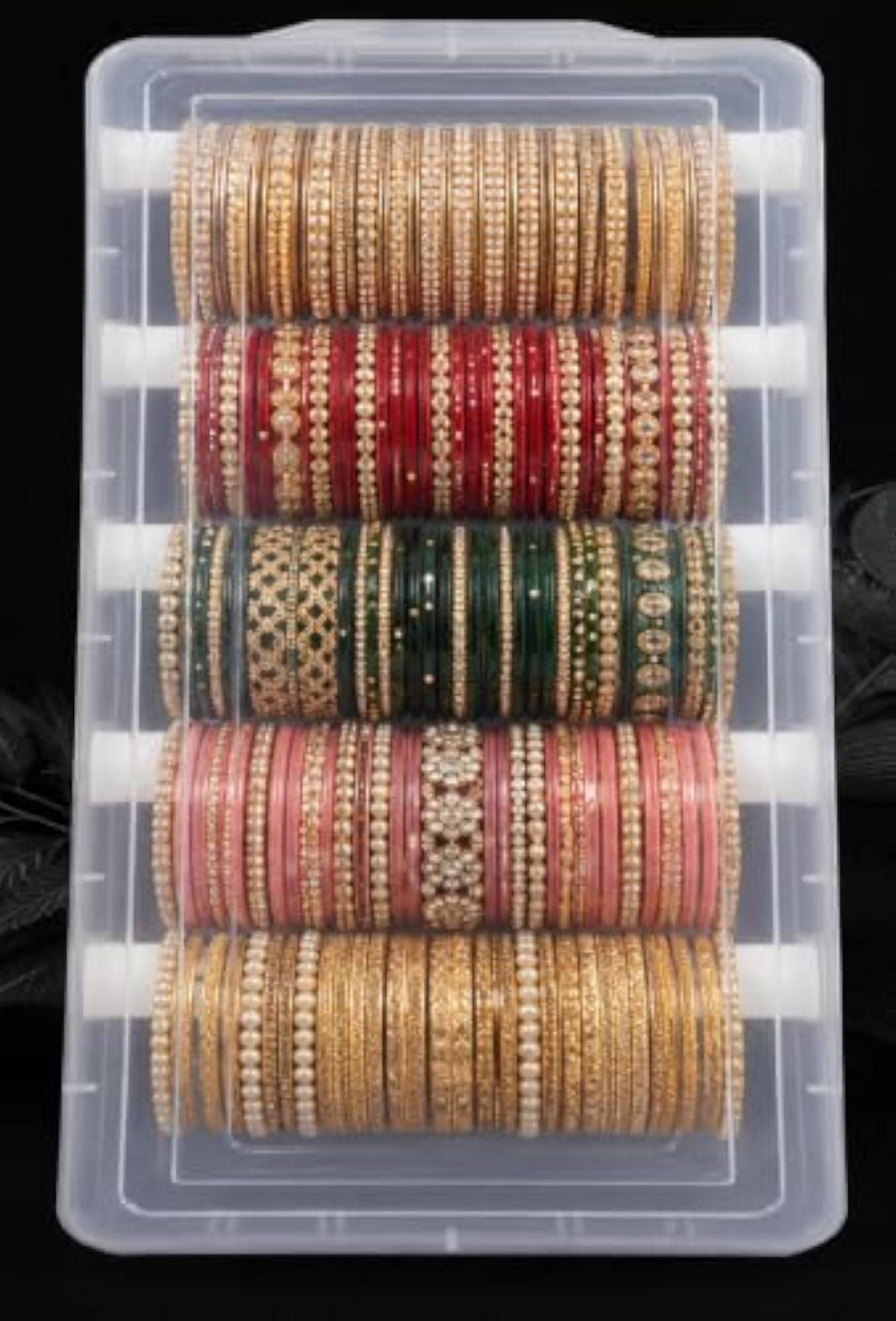 5 Rod Plastic Bangle Organizer Box