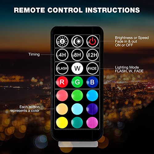 Jyieujey Pond Light With Timing Remote Control, 36Led Outdoor Aquarium Lights Adjustable Angle Amphibious Spotlight Waterproof Landscape Lamp For Fish Tank, Garden, Fountain, Pool(Set Of 4) #TOP3