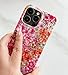 Qokey for iPhone 14 Pro Max Case 6.7 inch,Flower Design for Women Cute Shell Pattern Sparkle Crystal Clear Soft Fit Lightweight TPU Anti-Scratch Phone Cover,Pink Floral