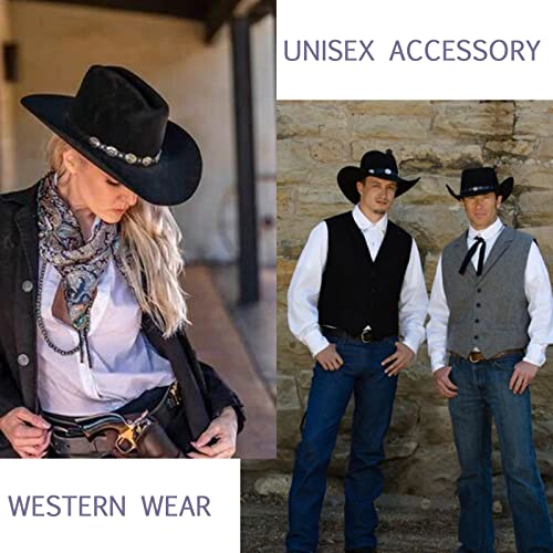 Utaly Womens Felt Western Cowboy Hats For Men Wide Brim Cowgirl Fedoras Hat With Belt Buckle #TOP2