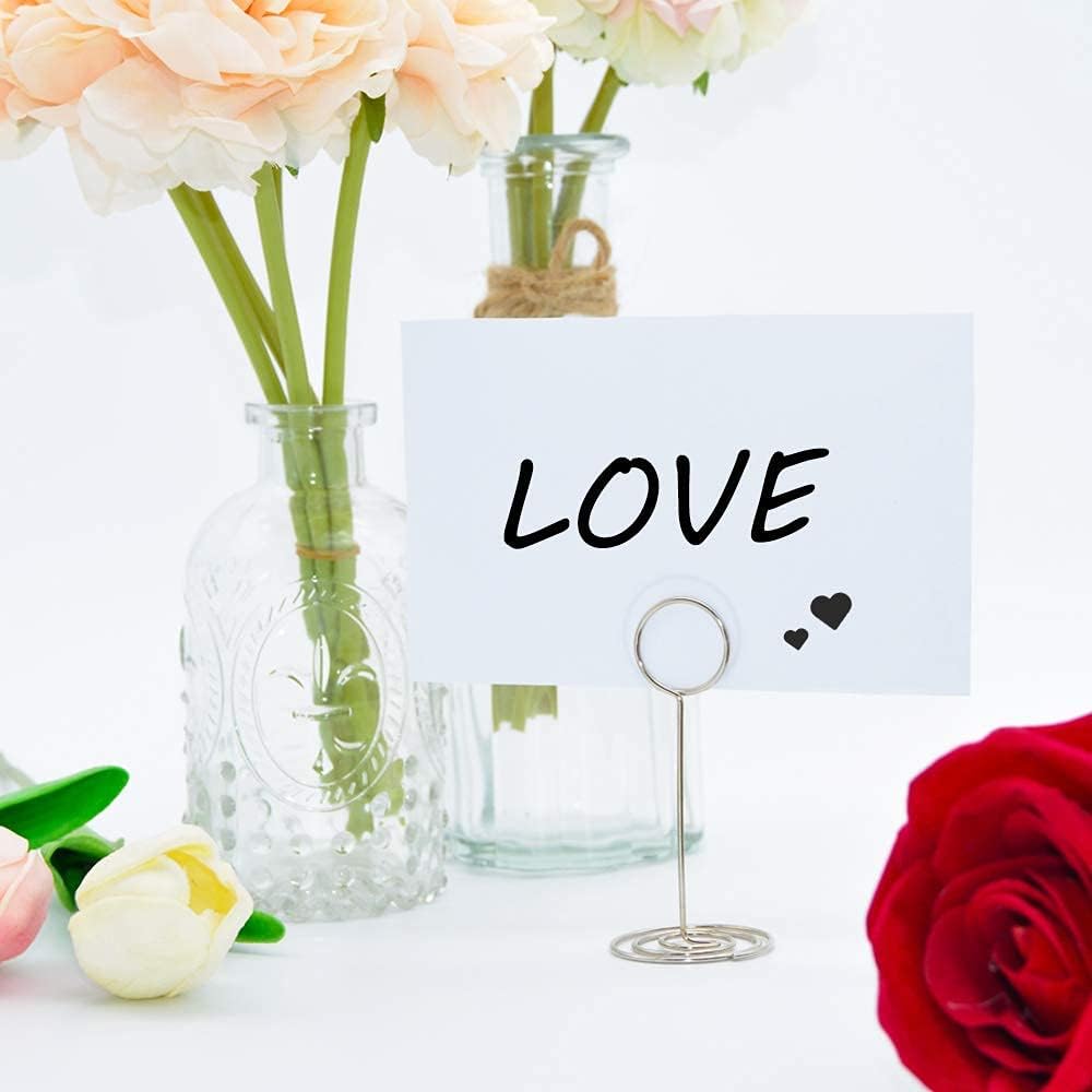 20 Pack Table Number Holders Place Card Holder Photo Picture Holder for Wedding, Birthday Party