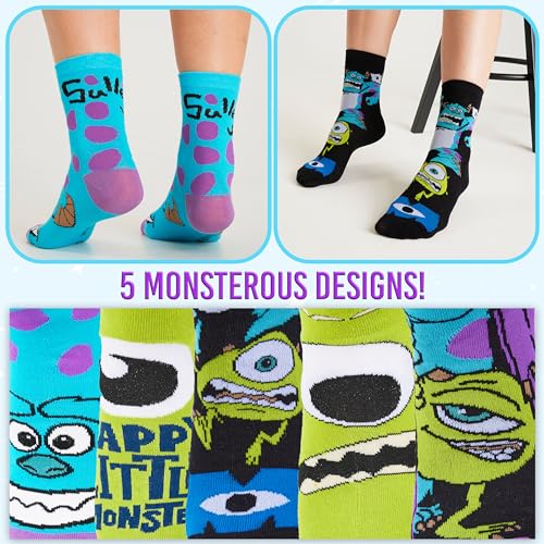Image of Disney Socks 5 or 6 Pack, US Size 4‑9, Soft and Breathable Novelty Socks Gifts for Women, Wife, Girlfriend