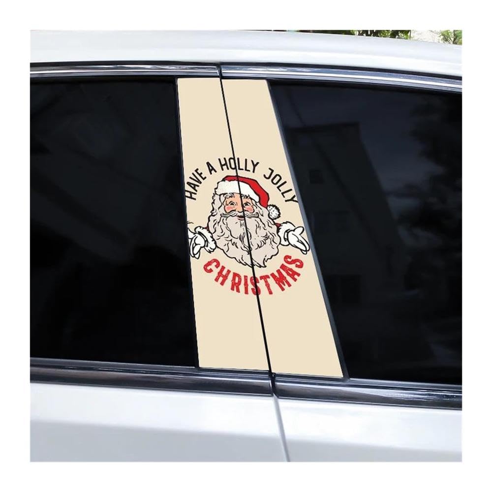 Body Parts 2pcs Car Center Pillar Sticker Illustration Auto B-Pillar Waterproof Protective Film(D)