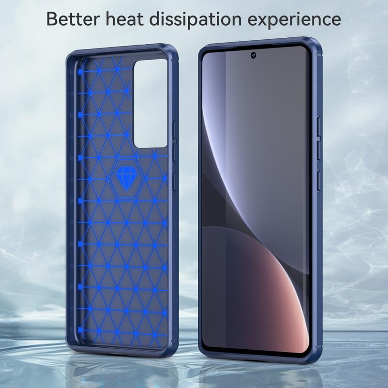 Image of Hybrid Carbon Fiber Back Case for Xiaomi Mi 12T Pro /Xiaomi 12T (Blue)