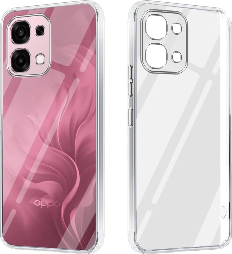 Image of REALCASE Silicone Back Cover Case, Scratch Resistant Protective Crystal Clear Transparent Shock Proof Back Cover Case for Oppo F31 5G