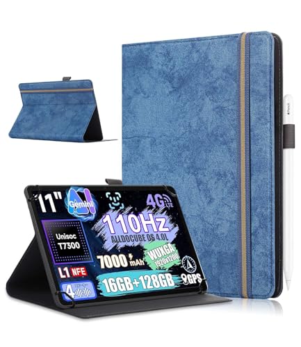 ALLDOCUBE iPlay 70E �p �P�[�X �J�o�[ �㎿PU���U�[ �蒠�^�J�o�[ �p�x���� �yYAJOJO�z�t�H���I�P�[�X ���^ �y�� �C�菝�h�~ �S�ʕی�^ �X�^���h�@�\�t�� �n�[�h�J�o�[ ALLDOCUBE iPlay 70E �Ή�(�u���[)