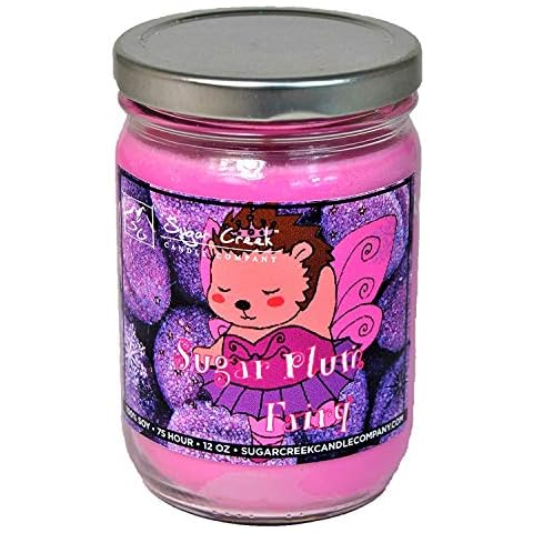 Sugar Creek | Sugar Plum Fairy Soy Scented Candle - Christmas Candles Collection | 100% Natural - Non Toxic | 12 oz Jar Cover