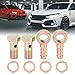 X AUTOHAUX 2 Sets 12mm Diameter Banjo Hose Barb Bolt Fittings Banjo Bolt Washer Kit Bronze Tone for Motorcycle Car