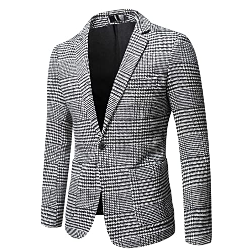 routinfly Herren Blazer Smart Casual, Herren Herbst und Winter Mode...