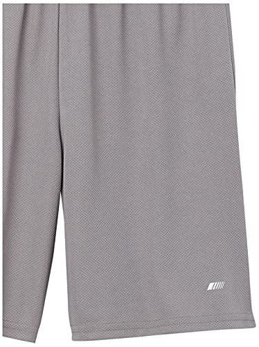 Amazon Essentials Men’s 2-Pack Loose-Fit Performance Shorts, Black/Medium Grey, Medium