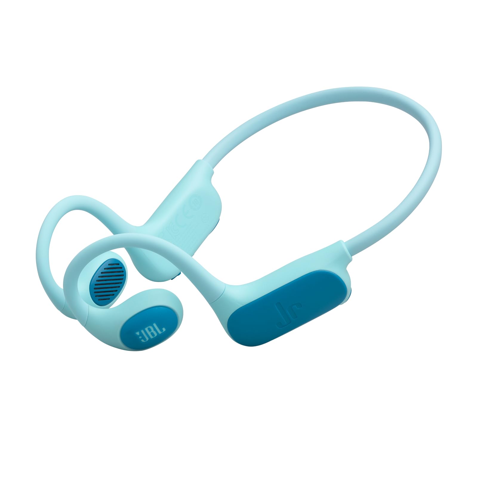 JBL Junior Free Kabellose Open-Ear-Kopfhörer für Kinder, Türkis | Leichtes und Robustes Design, bis zu 10 Std. Akkulaufzeit, Kindersicherung, JBL OpenSound and Safe Sound-Technologie