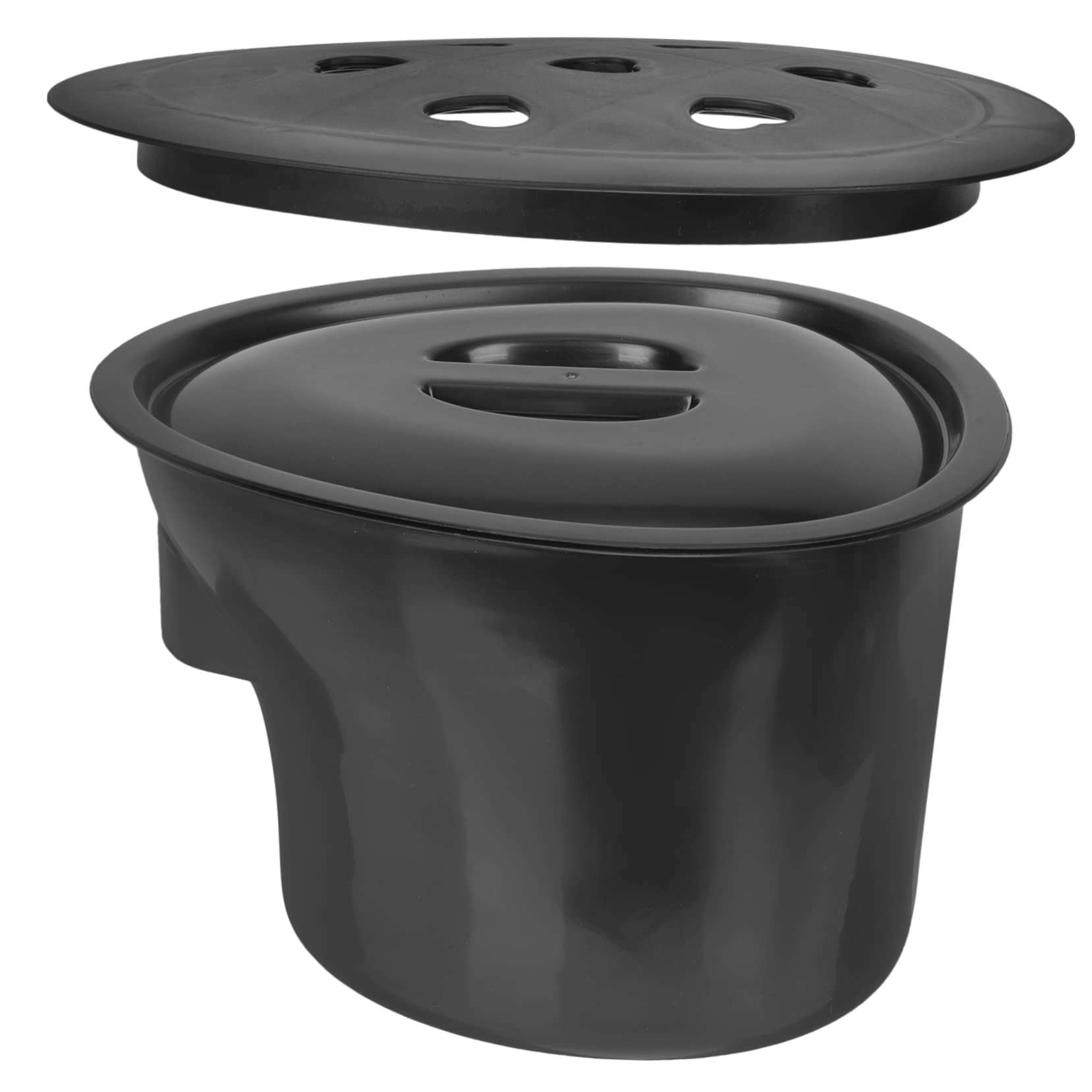 Orinal Portátil de Plástico con Tapa para Adultos Mayores y Discapacitados