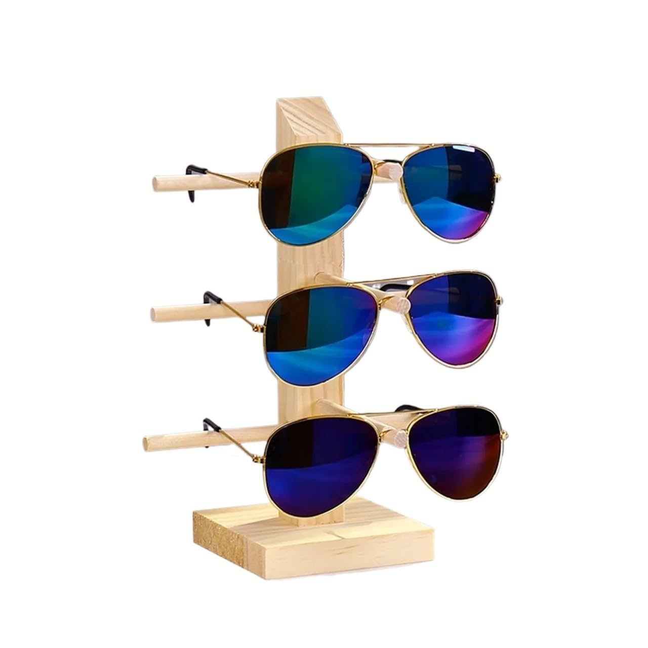 AMEEDA Glasses Holder 1pc Wooden Sunglasses Frame, Glasses Storage Rack, Multi-layer Display On Store Counters, Detachable