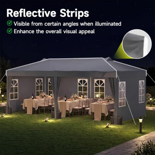 Image of Tangkula 10x20 Ft Pop Up Canopy with Center Lock