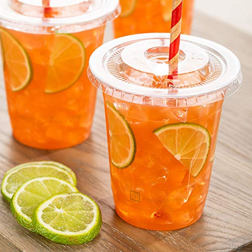 Image of Restaurantware Plastic Drinking Cups 1000 Count of 12 Ounce Clear Plastic Cold Cups, PLA, Sustainable, Freezer-safe, For Cold Beverages, Parties, and Catering Events