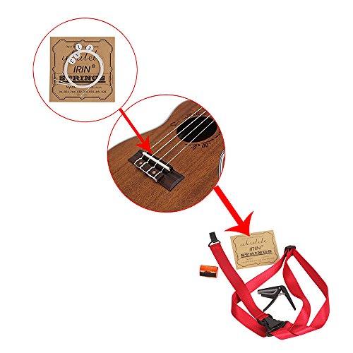 KKmoon Ukulele Ukelele Conjunto de acessórios para guitarra havaiana, incluindo metrônomo dedo marte
