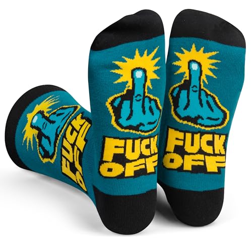 Lavley Fuck Off Funny Socks - Bold Adult Humor Gag