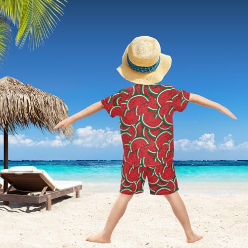 visesunny Toddler Little Boys Short Sleeve T-Shirt Beach Shirts for Kids Casual Shorts Set Summer Clothes Outfits3