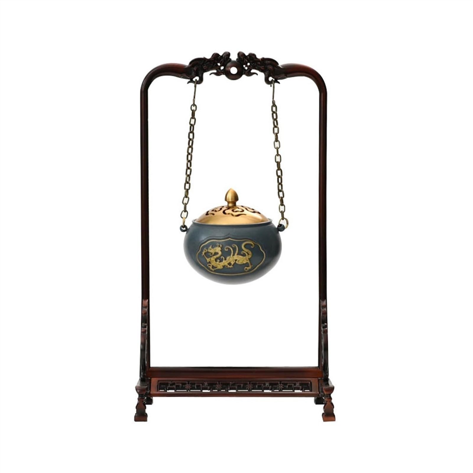 Incense Holder Base Exquisite Hanging Incense Burner, Light Luxury Copper Vintage Holder Home Desktop Censer Decoration