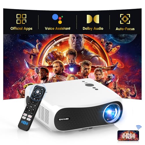 Smart Projector 4K Home Theater, 2025 Android TV Proyector with WiFi 6 Bluetooth 5.4 Dolby, Wireless...