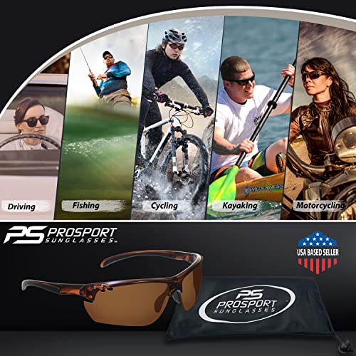 proSPORT Polarized Sport Sunglass Adjustable Nose Piece Fishing Cycling Golf4