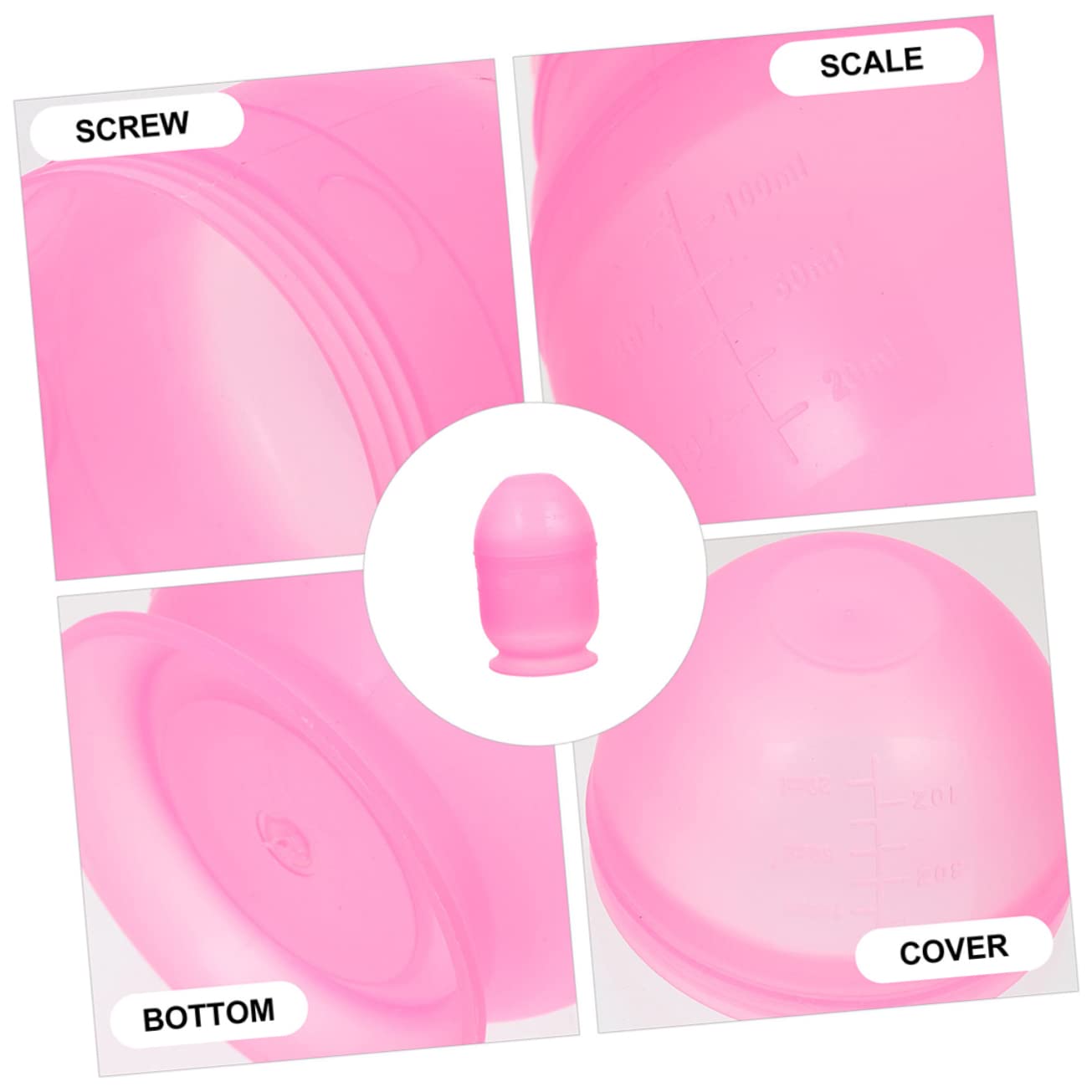 Ipetboom 3Pcs Hair Color Mixing Cup Durable Hair Dye Shaker with Scale for Easy Mixing for Salon and Home Use