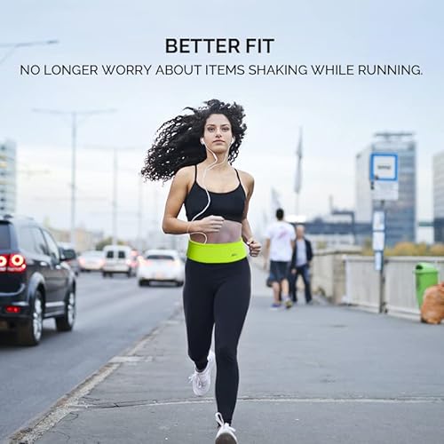 Pochete grande com 4 bolsos com zíper para corrida, caminhada, viagem, treino, cães, caminhadas, ati